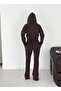 Women's Zippered Hooded Spanish Style Sweatpants Set - 7