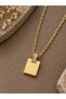 316L Steel Chain Gold Color Zircon Stone Love Letter Necklace