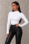 Women's White Finger Detailed Bodysuit - 3