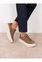 Baena Camel Suede Genuine Leather Women's Sports Shoes - 2