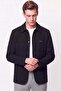 Comfort Fit Knitted Textured Pocket Buttoned Black Seasonal Shirt Jacket C 732 - 7
