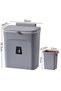 Large Wall-Mountable Trash Bin with Lid, Gray - 8