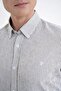 Comfort Fit Foldable Cuff Collar 100% Cotton Khaki Striped Shirt g 1600 - 7