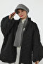 Winter Furry Cashmere Visor Hat and Scarf Set, Bat-2Tk, Gray - 6