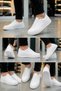 Kb-007 kuback white high sole single strap laceless daily men's shoe - 4