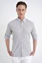 Comfort Fit Foldable Cuff Collar 100% Cotton Khaki Striped Shirt g 1600 - 6