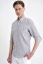 Comfort Fit Fold Cuff Collar 100% Cotton Black White Striped Shirt g 1600 - 6