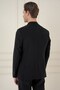 Slim Fit Pocket Pocket Stretchy Spandex Blend Plain Black Blazer Jacket C 696 - 5