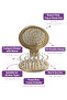 Beauty Makaron Metallic Hair Brush - 3D Flexible, Mirrored, Purse Size - Compact Detangler - 3