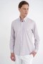 Slim Fit Collared Buttoned Printed Cotton White Shirt g 1605 - 4
