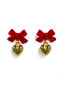 Gold heart velvet earrings lucky cube valentine's day lucky cube - 3