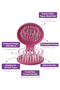 Beauty Makaron Hair Brush - 3D Flexible, Mirrored, Bag Size - Compact Detangler - 3