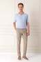 Slim Fit Polo Neck Short Sleeve 100% Cotton Blue Knitwear Tr 868 - 2