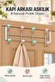 Multi-Purpose Door Back Hanger with Metal Hooks, 8 Hooks