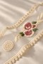Colorful Embroidered Tulle with Crispy Stripe Lace (1 Meter) - 2