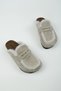 Alka Fur Women's Vegan Leather Beige Sabo Slippers - 2