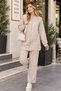 Zippered Double Set - Beige 3344