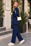 Zippered Double Suit Set - Navy Blue 3344 - 3