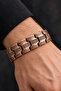 Magnetic Copper Bracelet Men's Adjustable Metal Bracelet with 3 Magnets and Germanium Stone - 2