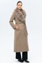 Detachable Fur Belted Long Cashmere Coat K. Kamel 3133-Tk - 5