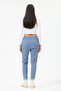 Women's Blue Italian Lycra Trousers with Stone Stripes on the Sides, Sizes 38 - 48 - 4