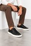 Nexor Men's Genuine Leather Stitched Sole Sneaker Shoes - Black - 3