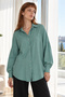 Women's Green Oversize Long Basic Shirt ARM-22Y001118