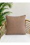 Pearl Piping Milk Brown Throw Pillow Cover 1 Piece - 2