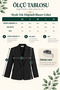 Black Single Button Blazer Jacket - 8
