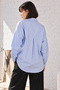 Women's Light Blue Oversize Long Basic Shirt ARM-22Y001118 - 2
