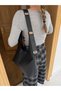 Leather Tote Shoulder Bag with Adjustable Lock Strap and Puppy - 6