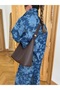 Leather Tote Shoulder Bag with Adjustable Lock Strap and Puppy - 2