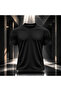 Form Fit Cut Casual Black T-Shirt