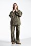 Women's Premium Gabardine Suit with Trousers - Khaki - 3
