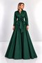Long Sleeve Mobile Belted Double-Breasted Shirt & Maxi Skirt Bottom-Top Set Cou-28
