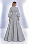 Maxi Boy Balloon Sleeve Stylish Poplin Shirt Dress Cou-41 - 2
