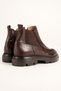 Men's Brown Genuine Leather Thick Sole Chelsea Boots - Unnamed - 3
