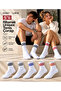 -5 Pack White Ribbed Tennis Unisex Hoop Socks