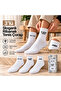- Slogan Ribbed Tennis Socks, Pack of 3