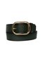100% Genuine Leather, Green Women's Jeans Belt with Gold Buckle 4 Cm=an-byn-44