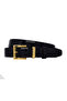 100% Genuine Leather, 3 cm Black Patent Leather Classic Belt for Women, Business, Business Women, Fabric, Tooling Belt-R47 - 3