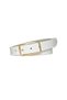 100% Genuine Leather, Gold Buckle Milk White 3 cm Women's Belt, Trouser Belt, Shorts Belt 3cmkdn50 - 8