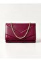 Women's Burgundy Envelope Box Shoulder Bag - 2