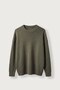 Men's Oversize Crew Neck Ribbed Knit Sweater Khaki