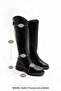 Women's Knee-High Casual Boot Milana Black with Back Zipper - 8