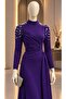 dress with shoulder stone details and special drapes 583341 MOR - 2