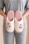 Women's Powder Frog Embroidered Plush Winter House Slippers 3 cm Byndkur01 - 2