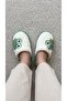 Women's Green Frog Embroidered Plush Winter House Slippers 3 cm Byndkur01 - 5