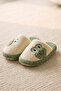 Women's Green Frog Embroidered Plush Winter House Slippers 3 cm Byndkur01 - 6