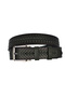 100% Genuine Leather, 4 cm Green Knitted Patterned Non-Opening Denim Belt, Linen Belt 4Cm-Apo - 8